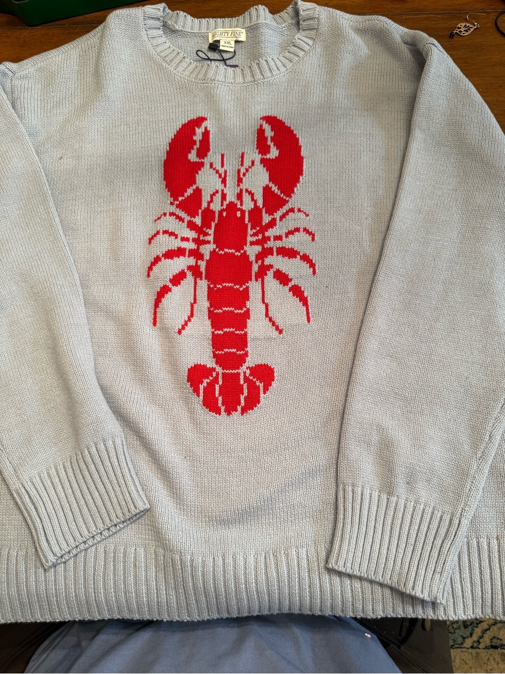 NWT Women's Lobster Nautical Sweater Ribbed  Size Xll Mighty Fine xxl